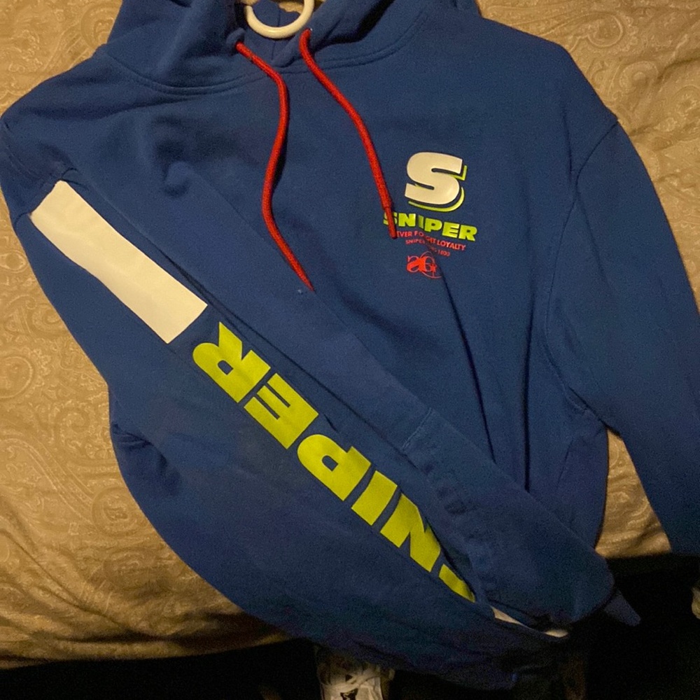 Sniper gang hoodie blue
